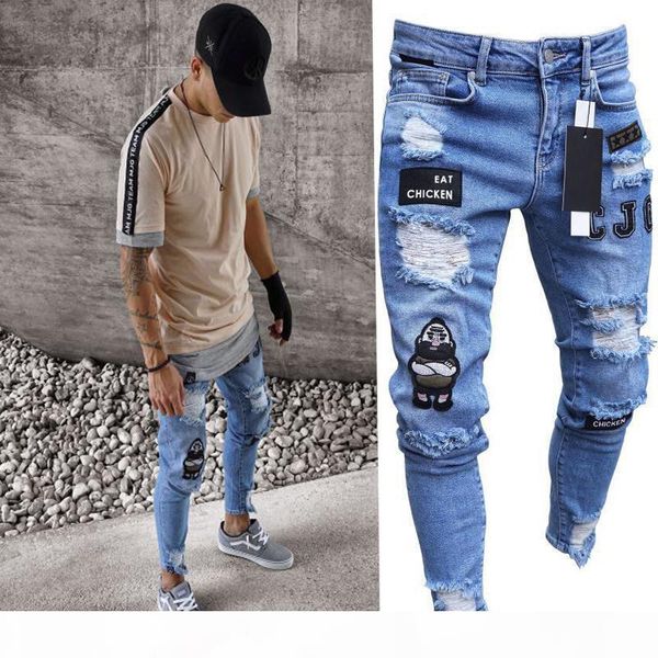 new mens skinny jeans casual biker jeans denim ripped hiphop ripped pants washed patched damaged jean slim fit streetwear, Blue
new mens skinny jeans casual biker jeans denim ripped hiphop ripped pants washed patched damaged jean slim fit streetwear, Blue