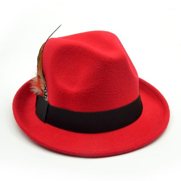 classical jazz hats men women wool fedoras feather decor solid color felt trilby cap hat casual jazz caps male fedoras1, Blue;gray
classical jazz hats men women wool fedoras feather decor solid color felt trilby cap hat casual jazz caps male fedoras1, Blue;gray