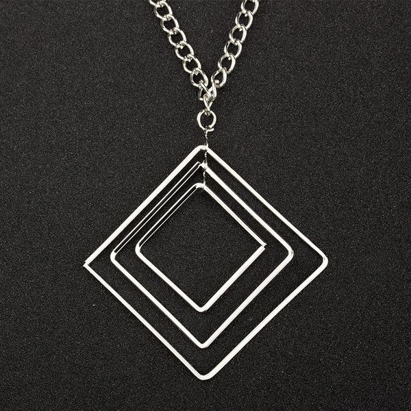 long necklaces collier femme geometric jewelry bijoux square multilayer geometric necklace, Silver
long necklaces collier femme geometric jewelry bijoux square multilayer geometric necklace, Silver