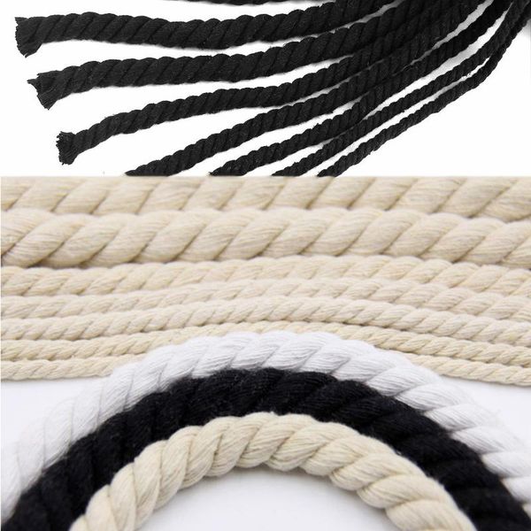 1roll/900g cotton three twisted rope string cord 2mm-20mm thick twine sash craft plaque hang cords handmade diy craft decorative, Black;white
1roll/900g cotton three twisted rope string cord 2mm-20mm thick twine sash craft plaque hang cords handmade diy craft decorative, Black;white