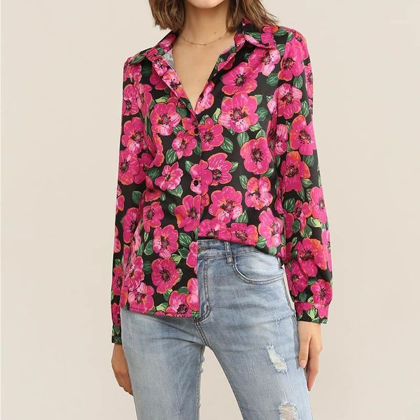 women floral print shirt slim blouses slim loose blouse shirt button down turn down collar long sleeve chiffon1, White
women floral print shirt slim blouses slim loose blouse shirt button down turn down collar long sleeve chiffon1, White