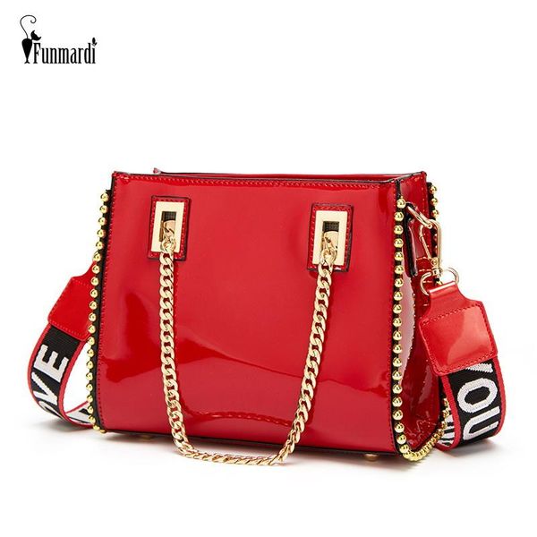 funmardi 2020 patent leather crossbody bags chain women handbags rivet design shoulder bags letter wide strap small bag wlhb1962
funmardi 2020 patent leather crossbody bags chain women handbags rivet design shoulder bags letter wide strap small bag wlhb1962