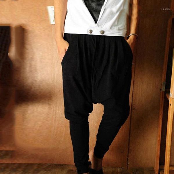 men baggy pants loose long solid harem sweat trouser dance jogging casual sports1, Black
men baggy pants loose long solid harem sweat trouser dance jogging casual sports1, Black