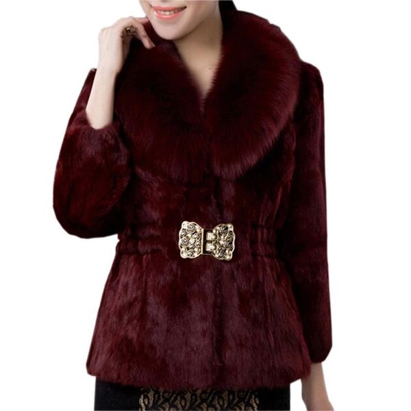 women's fur & faux 4xl large size fashionable coat 2021 winter women artificial long section leisure, Black
women's fur & faux 4xl large size fashionable coat 2021 winter women artificial long section leisure, Black