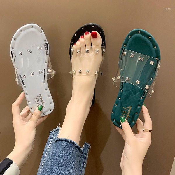 summer slippers women sandals shoes soft breathable transparent rivet peep toe beach flip flops clear women outdoor flat slipper1, Black
summer slippers women sandals shoes soft breathable transparent rivet peep toe beach flip flops clear women outdoor flat slipper1, Black