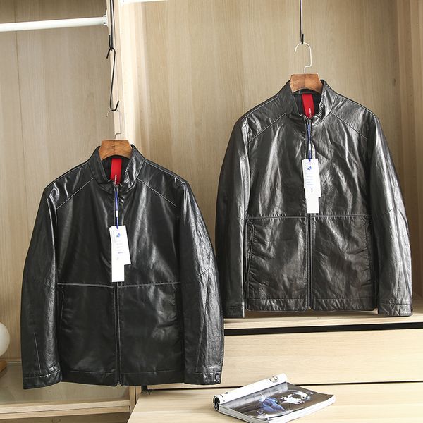 surprise quality 90 white duck winter new men's business leisure stand collar down jacket leather, Black
surprise quality 90 white duck winter new men's business leisure stand collar down jacket leather, Black
