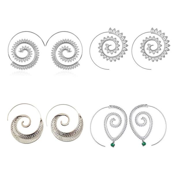 dangle & chandelier bohemia ethnic geometric round spiral drop earrings exaggerated love heart whirlpool gear for women beach jewelry gift, Silver
dangle & chandelier bohemia ethnic geometric round spiral drop earrings exaggerated love heart whirlpool gear for women beach jewelry gift, Silver