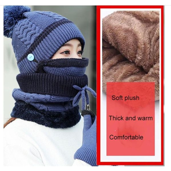 new fashion scarf and hat set knitted hat and scarf set for women plush beanie hat scarf set winter accessories y201024, Blue;gray
new fashion scarf and hat set knitted hat and scarf set for women plush beanie hat scarf set winter accessories y201024, Blue;gray