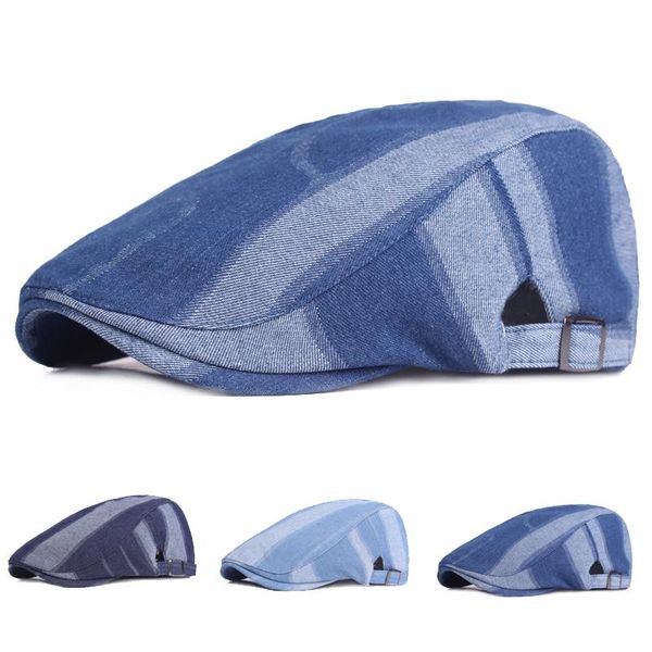 fashion summer sun hats for men women casual jeans cotton beret caps gorras planas boinas denim flat cap adjustable male berets, Blue;gray
fashion summer sun hats for men women casual jeans cotton beret caps gorras planas boinas denim flat cap adjustable male berets, Blue;gray