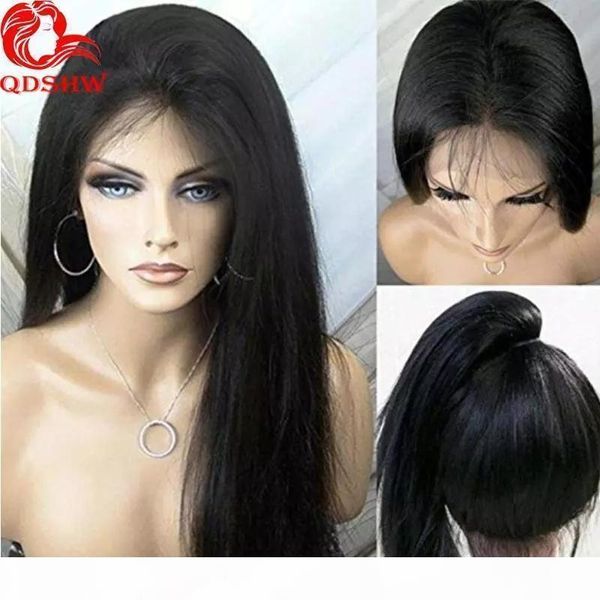 360 frontal full lace human hair wigs for black women straight pre plucked virgin brazilian 360 lace front wig glueless with bleached knots, Black;brown
360 frontal full lace human hair wigs for black women straight pre plucked virgin brazilian 360 lace front wig glueless with bleached knots, Black;brown