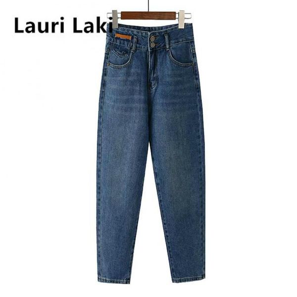 lauri laki high waist straight women denim jeans blue streetwear vintage harem autumn fashion harajuku pants kg-514
lauri laki high waist straight women denim jeans blue streetwear vintage harem autumn fashion harajuku pants kg-514
