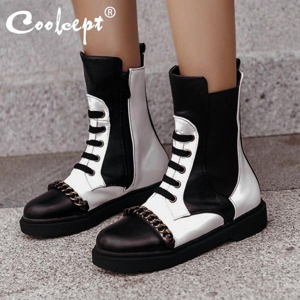 coolcept woman 2020 new arrival zipper fashion mid calf boots round toe outdoor motorcycle boots winter shoes women size 34-43, Black
coolcept woman 2020 new arrival zipper fashion mid calf boots round toe outdoor motorcycle boots winter shoes women size 34-43, Black