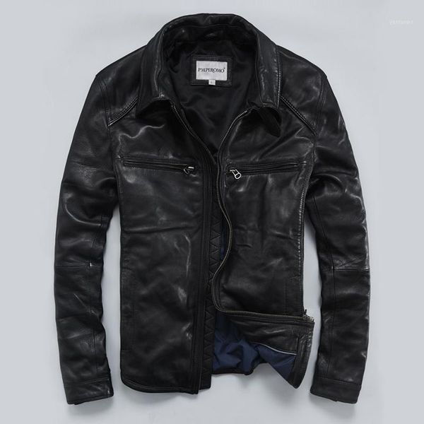 slim new lapel fit genuine short sheep skin motorcycle leather jacket men's clothing1, Black
slim new lapel fit genuine short sheep skin motorcycle leather jacket men's clothing1, Black