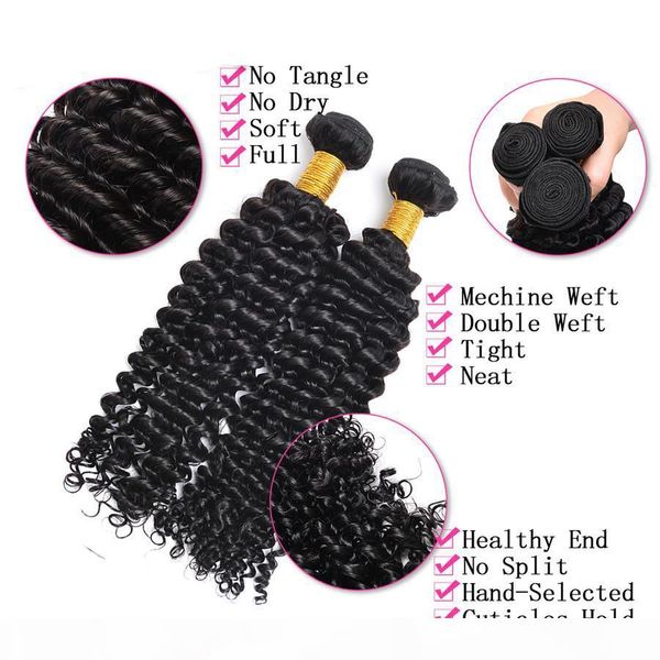 pre plucked 360 lace frontal closure with 3 bundles 8a brazilian deep wave virgin human hair weave with full lace band frontal, Black;brown
pre plucked 360 lace frontal closure with 3 bundles 8a brazilian deep wave virgin human hair weave with full lace band frontal, Black;brown