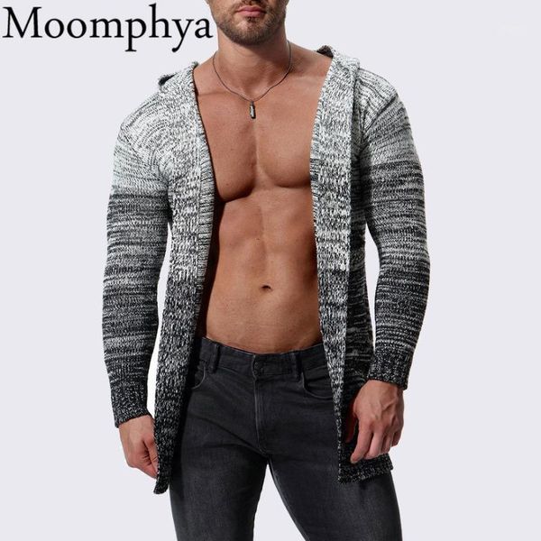 moomphya hooded men cardigan sweater gradient color knitted sweater men streetwear hip hop long style coat sueter hombre1, White;black
moomphya hooded men cardigan sweater gradient color knitted sweater men streetwear hip hop long style coat sueter hombre1, White;black