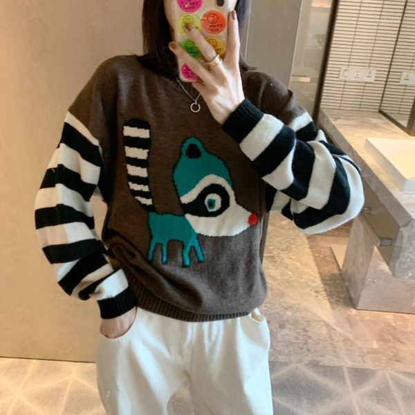 2020 korean autumn and winter new fashion o-neck sweater printing casual all-match color-block striped knitted sweaters 28291, White;black
2020 korean autumn and winter new fashion o-neck sweater printing casual all-match color-block striped knitted sweaters 28291, White;black