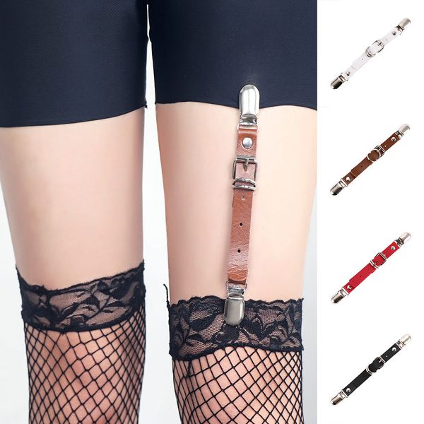 1 pair garters elastic leg ring garter belts women punk thigh suspender belt clips leather harness stockings, Black;white
1 pair garters elastic leg ring garter belts women punk thigh suspender belt clips leather harness stockings, Black;white