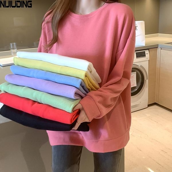 nijiuidng autumn long sleeve casual cotton women's solid loose o-neck pullover polyester student sweatshirts female 201202, Black
nijiuidng autumn long sleeve casual cotton women's solid loose o-neck pullover polyester student sweatshirts female 201202, Black