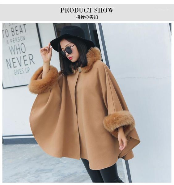 cloak woolen winter coats batwing sleeve wool coat and jacket single button ladies coats1, Black
cloak woolen winter coats batwing sleeve wool coat and jacket single button ladies coats1, Black