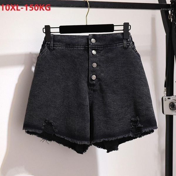 summer women denim shorts plus size korea style jeans button 10xl 8xl hole oversize shorts elasticity black wide leg 601, Blue
summer women denim shorts plus size korea style jeans button 10xl 8xl hole oversize shorts elasticity black wide leg 601, Blue