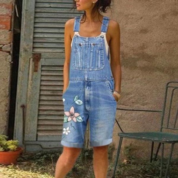 summer denim playsuit women casual floral print short denim jumpsuits female casual pockets retro jeans shorts ladies, Black;white
summer denim playsuit women casual floral print short denim jumpsuits female casual pockets retro jeans shorts ladies, Black;white