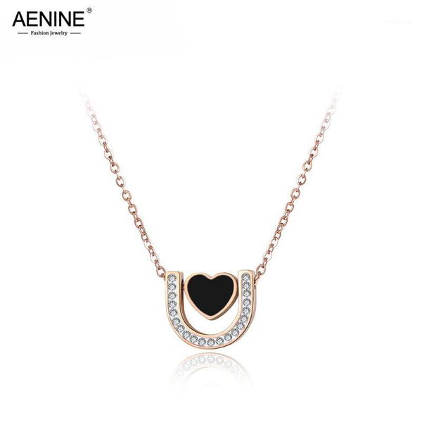 aenine love u cubic zirconia chain & link pendant necklaces jewelry titanium steel rose gold chokers necklace for women an180521, Silver
aenine love u cubic zirconia chain & link pendant necklaces jewelry titanium steel rose gold chokers necklace for women an180521, Silver