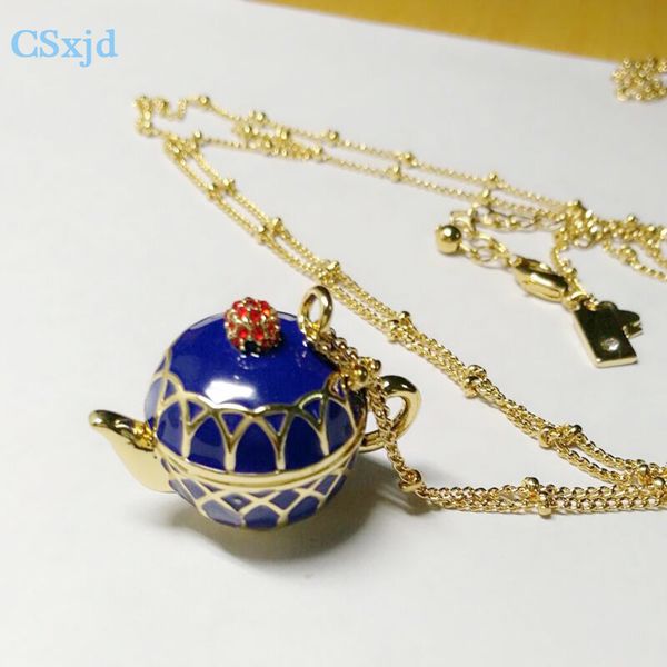 csxjd luxury fashion copper enamel glaze tea time teapot teacup necklace jewelry 200929, Silver
csxjd luxury fashion copper enamel glaze tea time teapot teacup necklace jewelry 200929, Silver