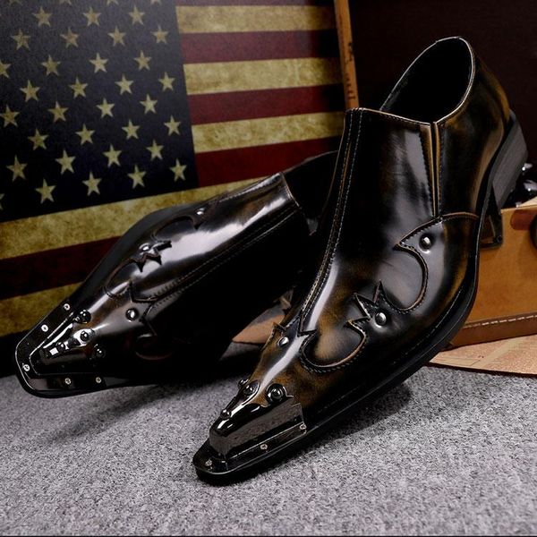 hand iron retro pointed design wear - resistant banquet and wedding dress shoes, Black
hand iron retro pointed design wear - resistant banquet and wedding dress shoes, Black