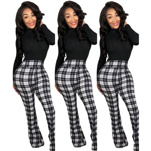women designer bell bottom pants plaid flared pants fashion casual trousers bootcut pants clothing fall selling dhl 1309, Black
women designer bell bottom pants plaid flared pants fashion casual trousers bootcut pants clothing fall selling dhl 1309, Black