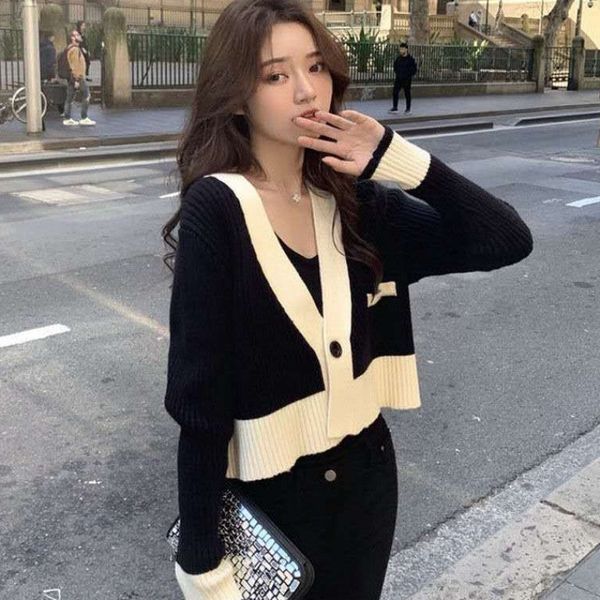2ygry knitted style coat cardigan women's 2020 fall new long sleeve short sweater with super fire sweater coat fstan, White;black
2ygry knitted style coat cardigan women's 2020 fall new long sleeve short sweater with super fire sweater coat fstan, White;black