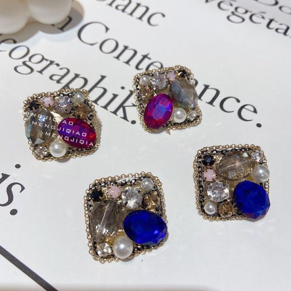 mengjiqiao new korean vintage square crystal stud earrings for women girls elegant pearl boucle d'oreille jewelry gifts, Golden;silver
mengjiqiao new korean vintage square crystal stud earrings for women girls elegant pearl boucle d'oreille jewelry gifts, Golden;silver