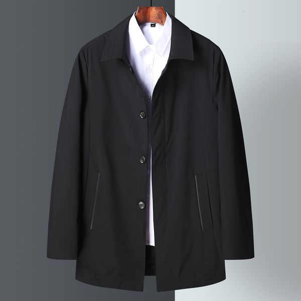 2020 new lapel windbreaker medium length korean business casual men's spring and autumn handsome jacket, Tan;black
2020 new lapel windbreaker medium length korean business casual men's spring and autumn handsome jacket, Tan;black