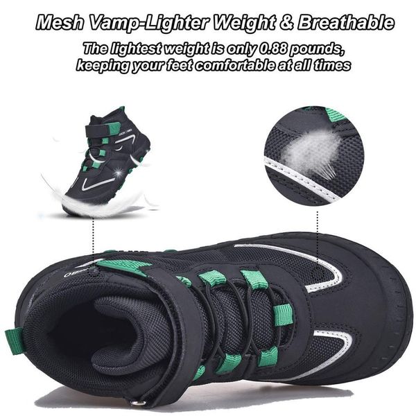 outdoor boys girls jackshibo boots kids non slip lightweight breathable water resistant walking hiking shoes for children, Black
outdoor boys girls jackshibo boots kids non slip lightweight breathable water resistant walking hiking shoes for children, Black