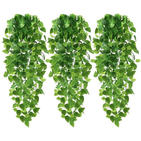 decorative flowers & wreaths 3pcs artificial hanging plants fake ivy vine leaves for wall home room garden wedding garland outside
decorative flowers & wreaths 3pcs artificial hanging plants fake ivy vine leaves for wall home room garden wedding garland outside