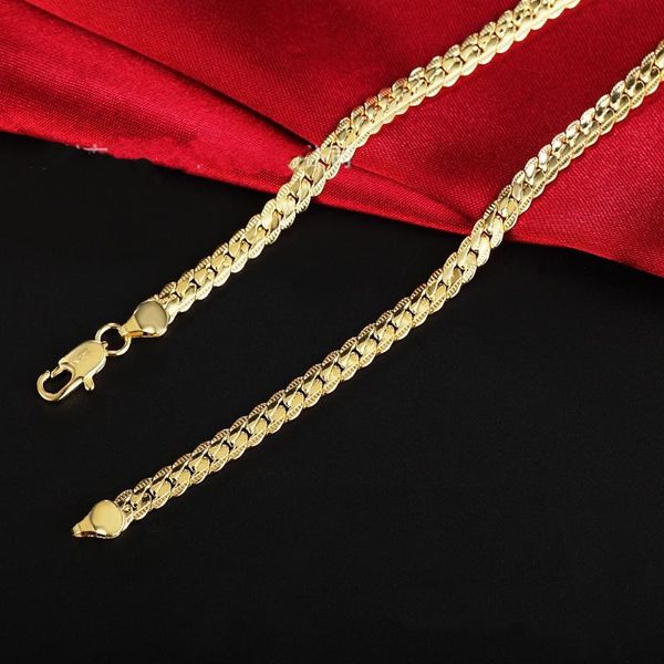 20 inch gold 6mm full sideways chain necklace for women man fashion wedding party charm jewelry, Silver
20 inch gold 6mm full sideways chain necklace for women man fashion wedding party charm jewelry, Silver
