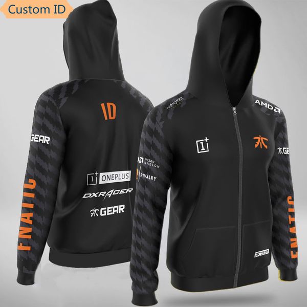 lol fnatic e-sports team uniform jerseys game jacket coat custom id hoody men women streetwear hoodies sweatshirt 1019, Black
lol fnatic e-sports team uniform jerseys game jacket coat custom id hoody men women streetwear hoodies sweatshirt 1019, Black