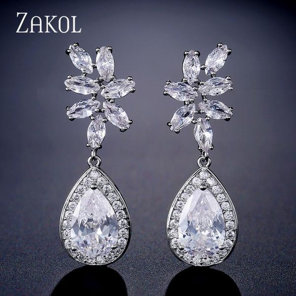 dangle & chandelier zakol fashion cz zircon leaf earrings for women white gold color bridal wedding jewelry gift brinco fsep2247, Silver
dangle & chandelier zakol fashion cz zircon leaf earrings for women white gold color bridal wedding jewelry gift brinco fsep2247, Silver