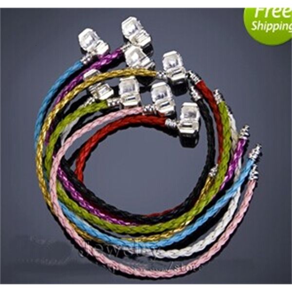 mix color shipping vintage 100pcs new fashion 925 silver braided leather bracelet fit european beads bracelets hot
mix color shipping vintage 100pcs new fashion 925 silver braided leather bracelet fit european beads bracelets hot