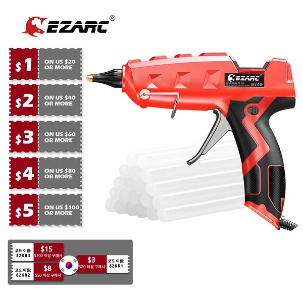 ezarc melt glue gun 100w heavy duty full size glue gun kit with 20pcs glue sticks (150 x 11mm)for homeoffice quick repairs
ezarc melt glue gun 100w heavy duty full size glue gun kit with 20pcs glue sticks (150 x 11mm)for homeoffice quick repairs