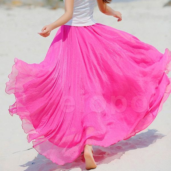 2020 new spring and summer women's big show thin bohemia golden silk chiffon skirt of the beach long skirt ing, Black
2020 new spring and summer women's big show thin bohemia golden silk chiffon skirt of the beach long skirt ing, Black