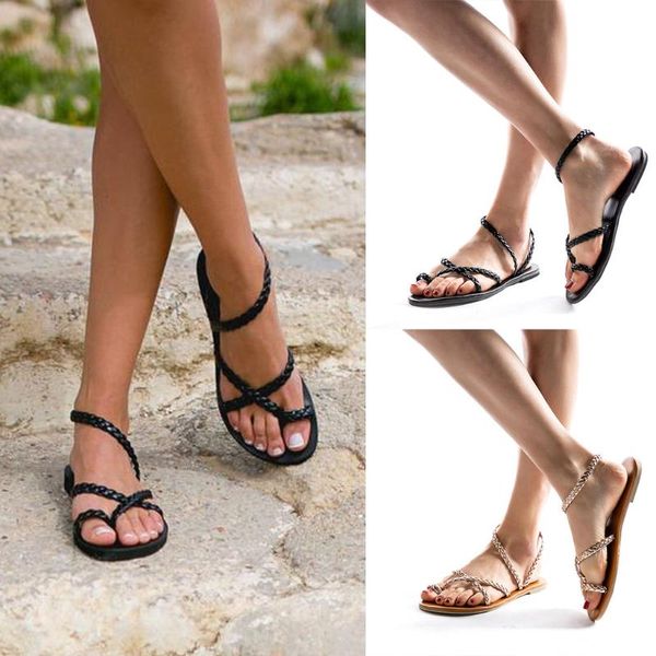 women's ladies spring summer shoes women beach sandal woven flat casual heel rome cross tied slippers beach sandals roman shoes, Black
women's ladies spring summer shoes women beach sandal woven flat casual heel rome cross tied slippers beach sandals roman shoes, Black