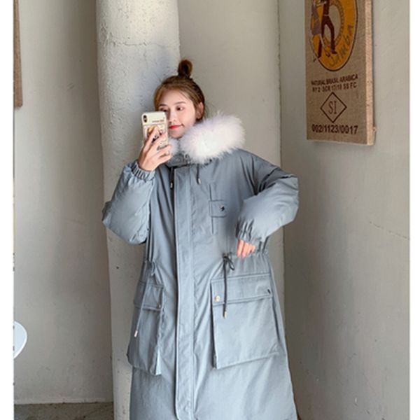 2021 new korean style female parkas solid sleeves fur collar big single breasted long pockets women's jackets winter 1aqe, Black
2021 new korean style female parkas solid sleeves fur collar big single breasted long pockets women's jackets winter 1aqe, Black
