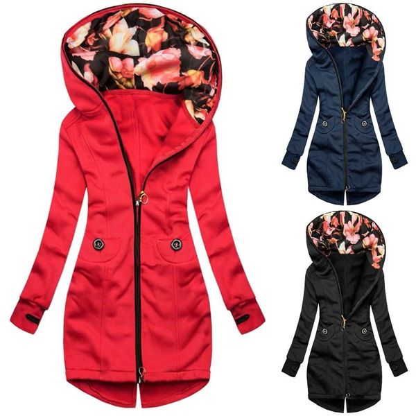 women jacket autumn 2021 fashion floral print zipper pocket long sleeve coat hoodie coats and jackets woman mujer chaqueta, Black;brown
women jacket autumn 2021 fashion floral print zipper pocket long sleeve coat hoodie coats and jackets woman mujer chaqueta, Black;brown
