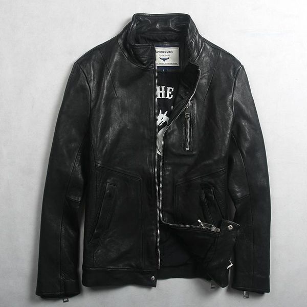 fashion avrexmen men's slim fit genuine with front pocket black washed sheepskin real leather jacket men1
fashion avrexmen men's slim fit genuine with front pocket black washed sheepskin real leather jacket men1