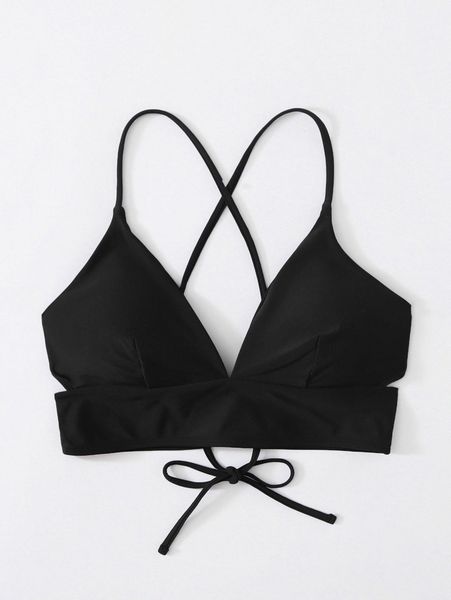 criss cross back bikini y1x7#, White;black