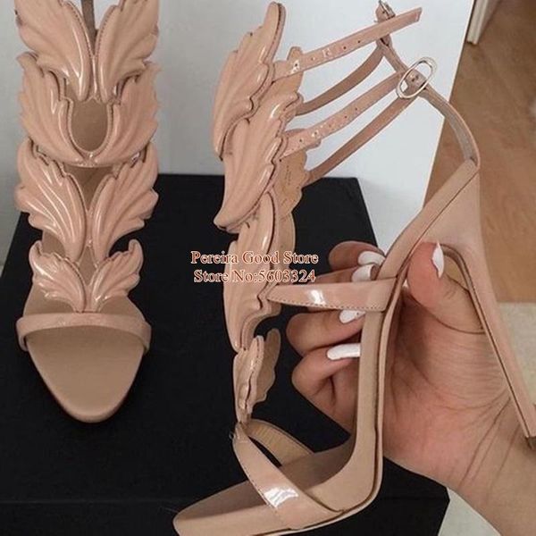 winged high heel sandals red blue white gold leaf decor dress shoes cut-out gladiator heels celebrity wedding shoes, Black
winged high heel sandals red blue white gold leaf decor dress shoes cut-out gladiator heels celebrity wedding shoes, Black