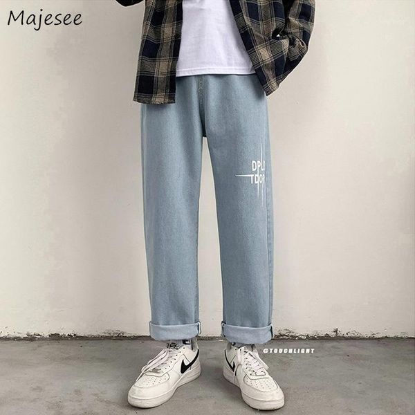 men jeans letter print simple loose solid straight males trendy denim all-match leisure chic punk student trousers fashion new1, Blue
men jeans letter print simple loose solid straight males trendy denim all-match leisure chic punk student trousers fashion new1, Blue
