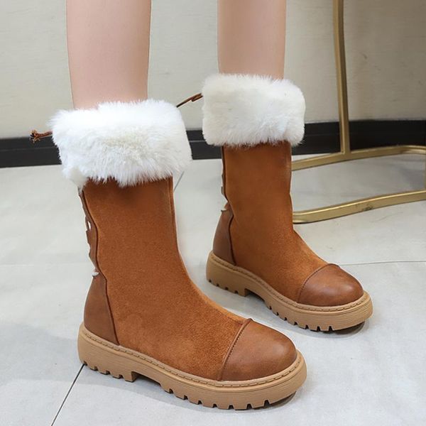 rimocy 2020 winter plush warm snow boots women fashion cross strap platform mid calf boots woman casual square heels shoes mujer, Black
rimocy 2020 winter plush warm snow boots women fashion cross strap platform mid calf boots woman casual square heels shoes mujer, Black