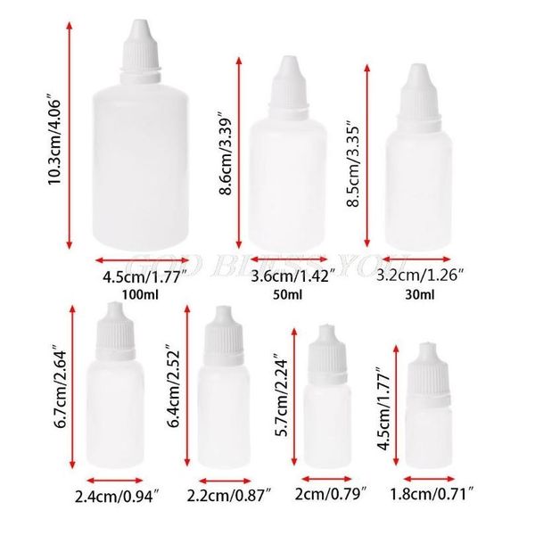 10pcs/lot 5-100ml empty plastic squeezable dropper bottles eye liquid dropper dispense store for my bottle cosmetic wome bbyjxh
10pcs/lot 5-100ml empty plastic squeezable dropper bottles eye liquid dropper dispense store for my bottle cosmetic wome bbyjxh