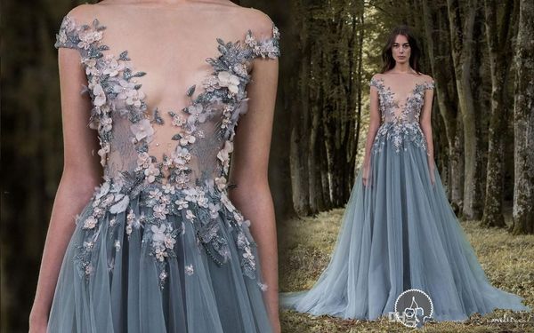 amazing 3d flower applique evening dresses sheer neck cap sleeve gray a line prom dresses sequins beaded tulle floor length formal wear, Black;red
amazing 3d flower applique evening dresses sheer neck cap sleeve gray a line prom dresses sequins beaded tulle floor length formal wear, Black;red